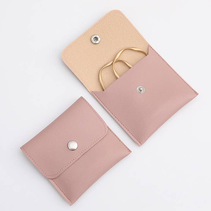 Logo Pouch - Wholesale Jewellery box/organiser - Vegan Leather Jewellery Bag - Retail Packs1