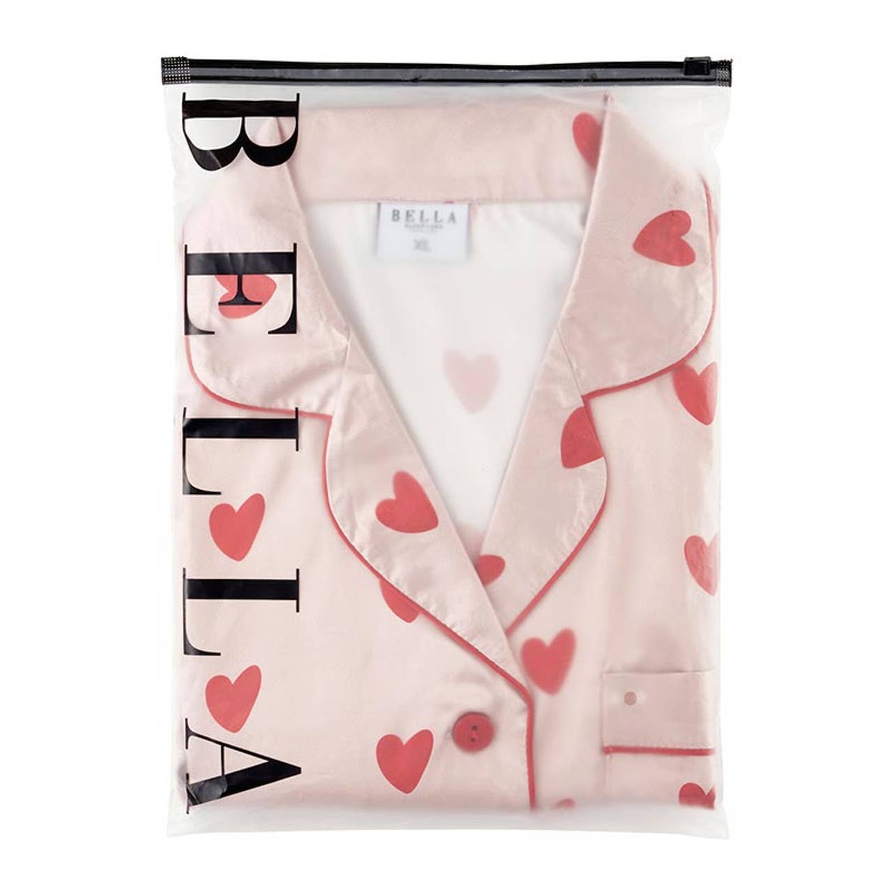 Angle - Wholesale Sleepwear Set - Women's - Long Sleeve PJ Set - Pink Hearts3