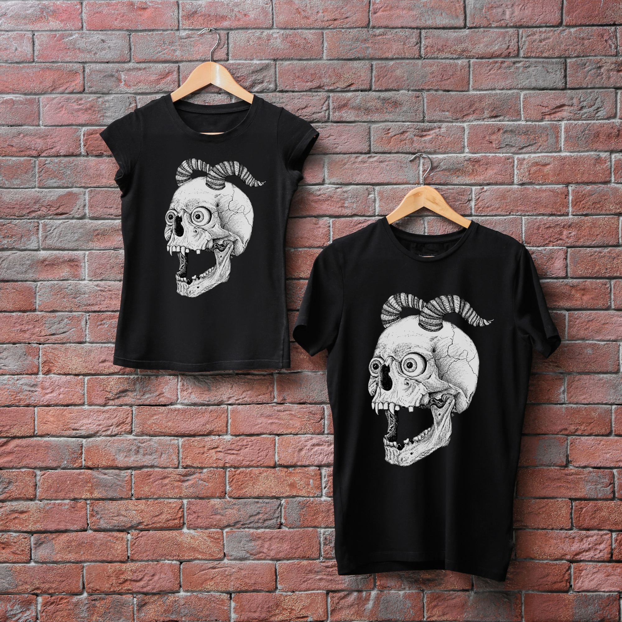 Hannah Kate Makes – wholesale T-shirt (graphic) – unisex – Screaming Skull T-shirt - Black - 100% Cotton - Reg/Fitted2
