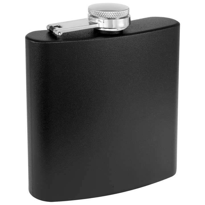 Clear Water Home Goods - Wholesale Flask - 6 oz Stainless Steel Hip Flask w/ Funnel|Powder Coated Flask