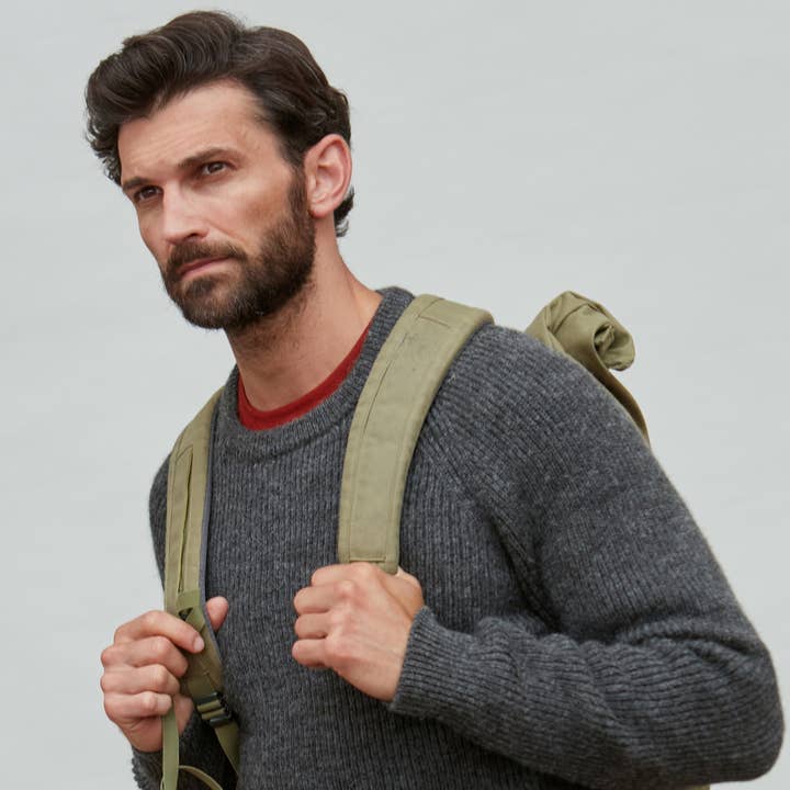 Fischer-Rippstrickpullover aus britischer Wolle für Herren für den Großhandel von Paul James Knitwear