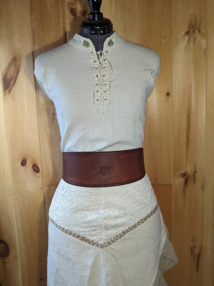 Customizable Leather Waist Cinch/Corset/Obi Belt for wholesale by Frost & Ember Creations, LLC