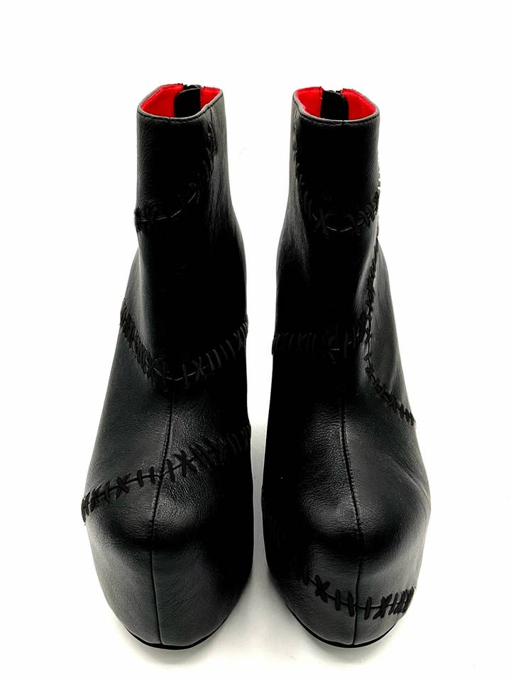 Stitches Tonal Wedge Boot for wholesale by Charla Tedrick Footwear