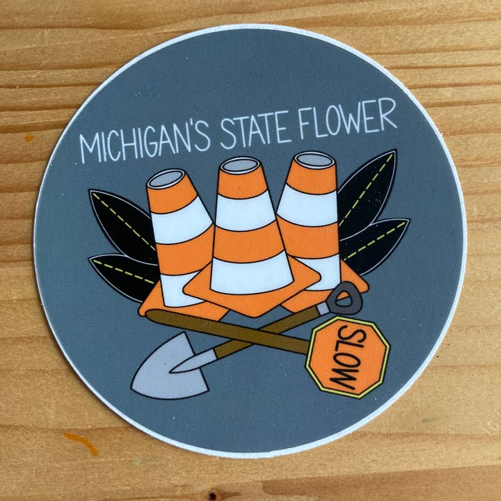Michigan's State Flower Sticker for wholesale by Craftinista Girl