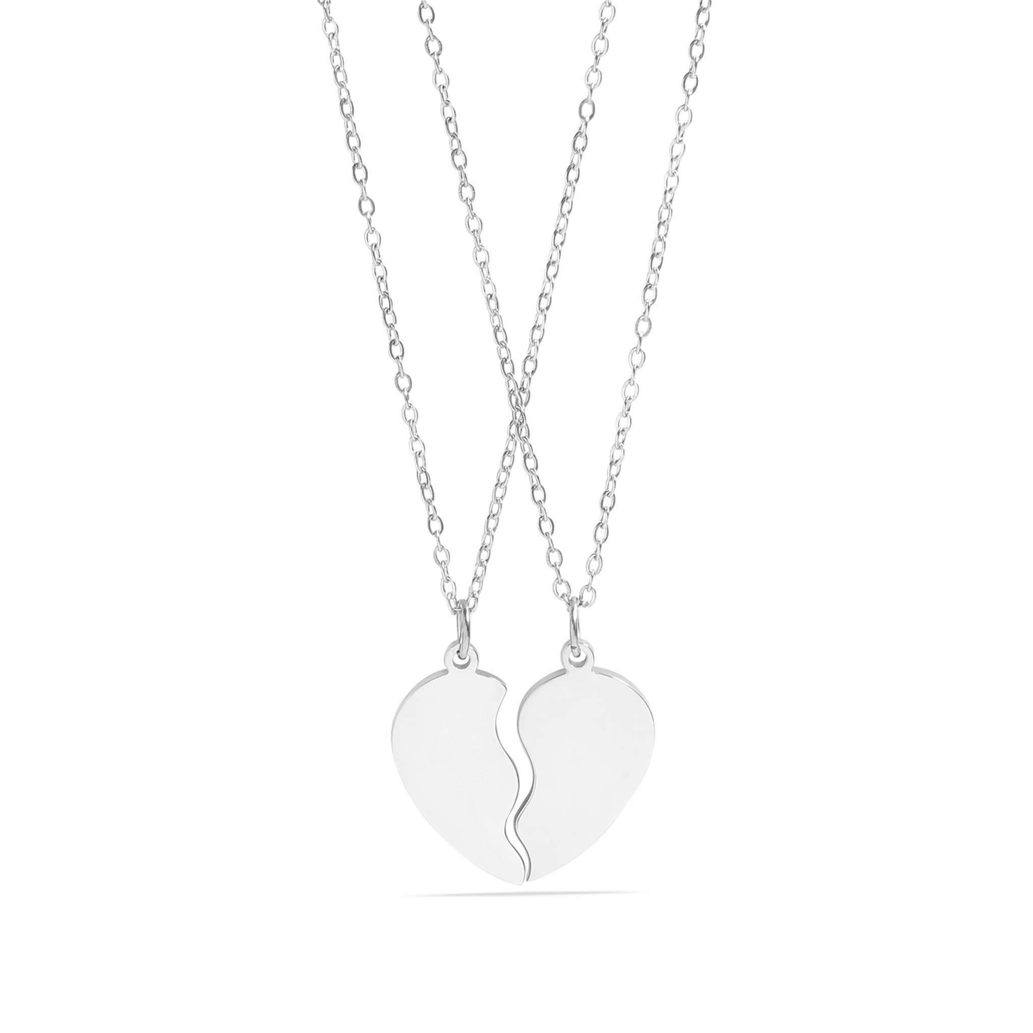 WJW - Wholesale Jewelry Set - Engravable Break Apart Heart Necklace Set2