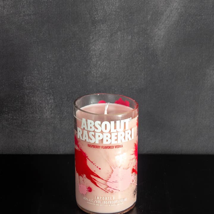 Absolut hindbær vodka stearinlys for engroshandel hos Tipsy House