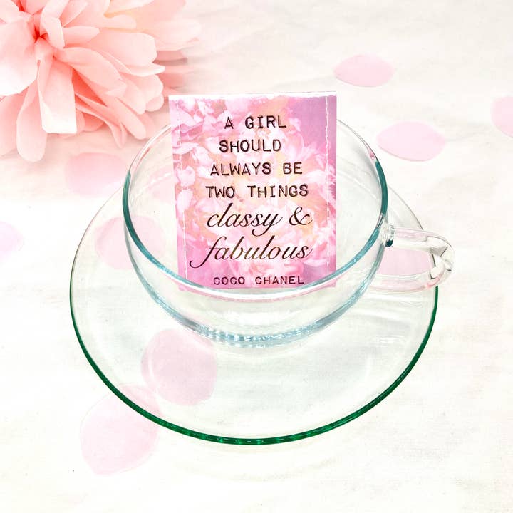 Victoria Mae Designs - Venta al por mayor Bolsitas de té - Juego de regalo de té Coco Chanel2