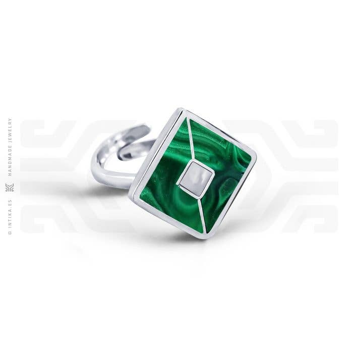 Anillo Nazar Diamant Malachite para venta al por mayor de ÍNTIKA Jewelry