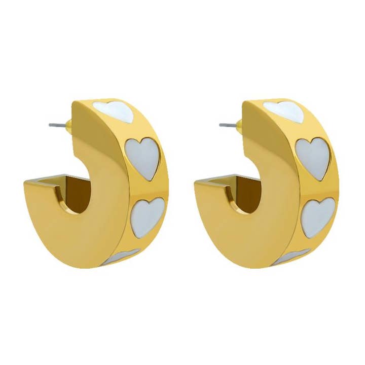 Shell Hearts hoepels voor wholesale door QuayL Designs