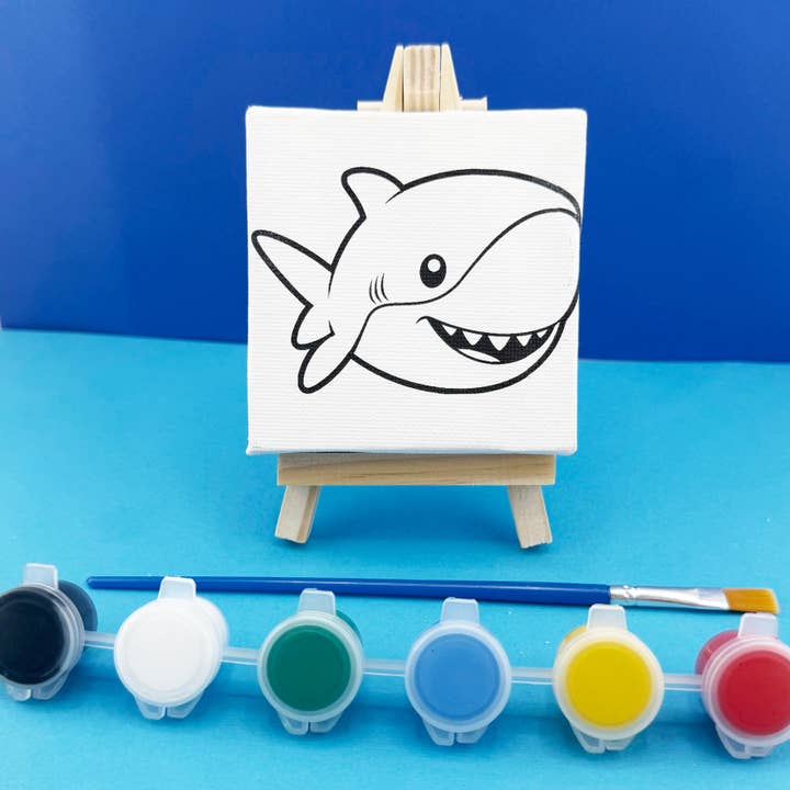 Shark Canvas Painting Activity LAST CHANCE for wholesale by Sweet Bath Co