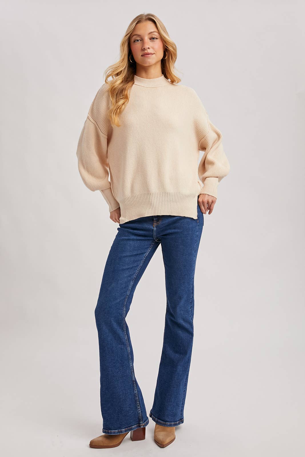 Bluivy - Vendita all'ingrosso Maglione tricot - Donna - PULLOVER A COSTINE CON SCOLLO A LUPETTO7