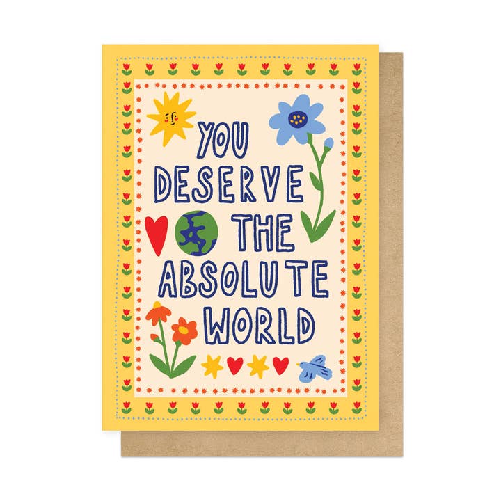 Tarjeta de Felicitación Mereces el Mundo para venta al por mayor de East End Prints - Greetings Cards & Postcards