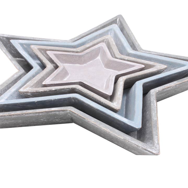 Lot de 4 plats colorés en forme d'étoile pour la vente par My Gifts Trade