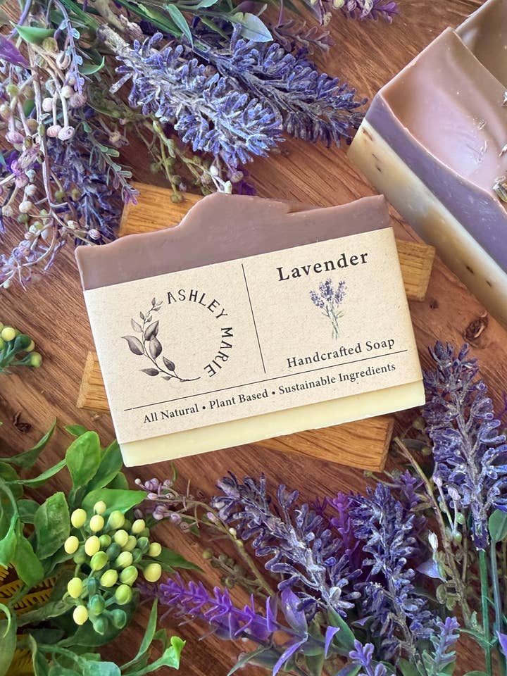Lavender Bar Soap | Calming Handmade Artisan for wholesale by Ashley Marie Soap