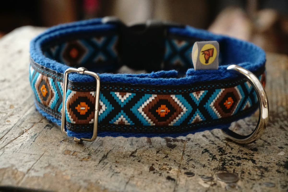 hundsfutter - Wholesale Pet Collar - Dog - Dark navy blue design necklace and strap set10