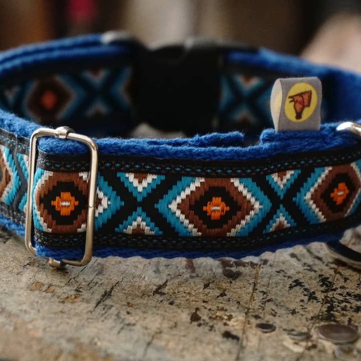 hundsfutter - Wholesale Pet Collar - Dog - Dark navy blue design necklace and strap set10