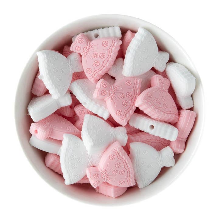 Wedding Dress Silicone Focal Beads for wholesale by Cara & Co Silicone Craft Supply