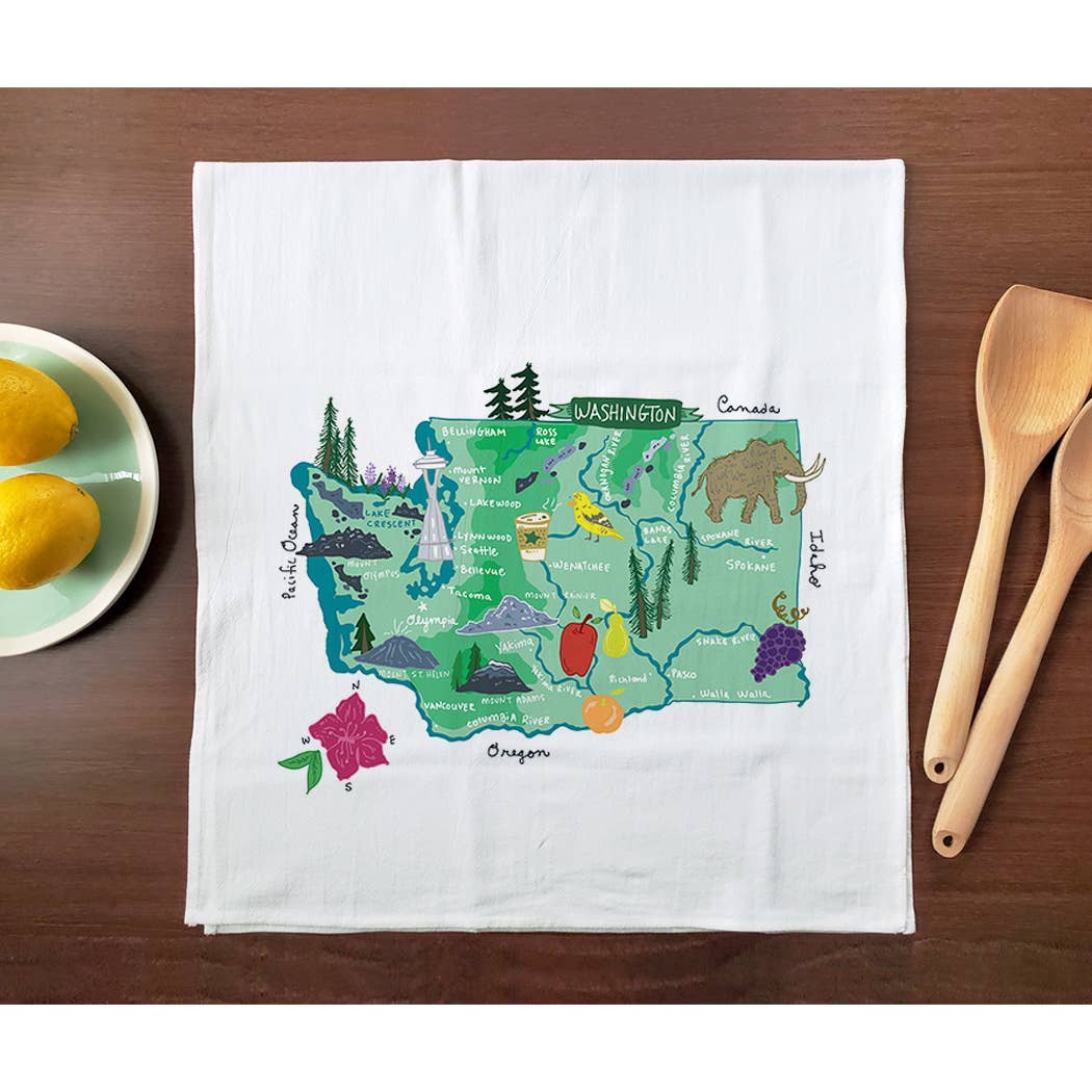 Allport Editions – Engroshandel Viskestykke – Hej USA håndklædeserie - ALLE 50 STATER HER!45