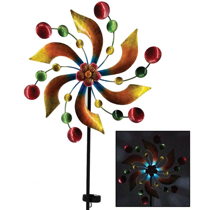 Santa’s Workshop Inc. - Wholesale Wind Spinner - 32" Solar Pinwheel Spinner