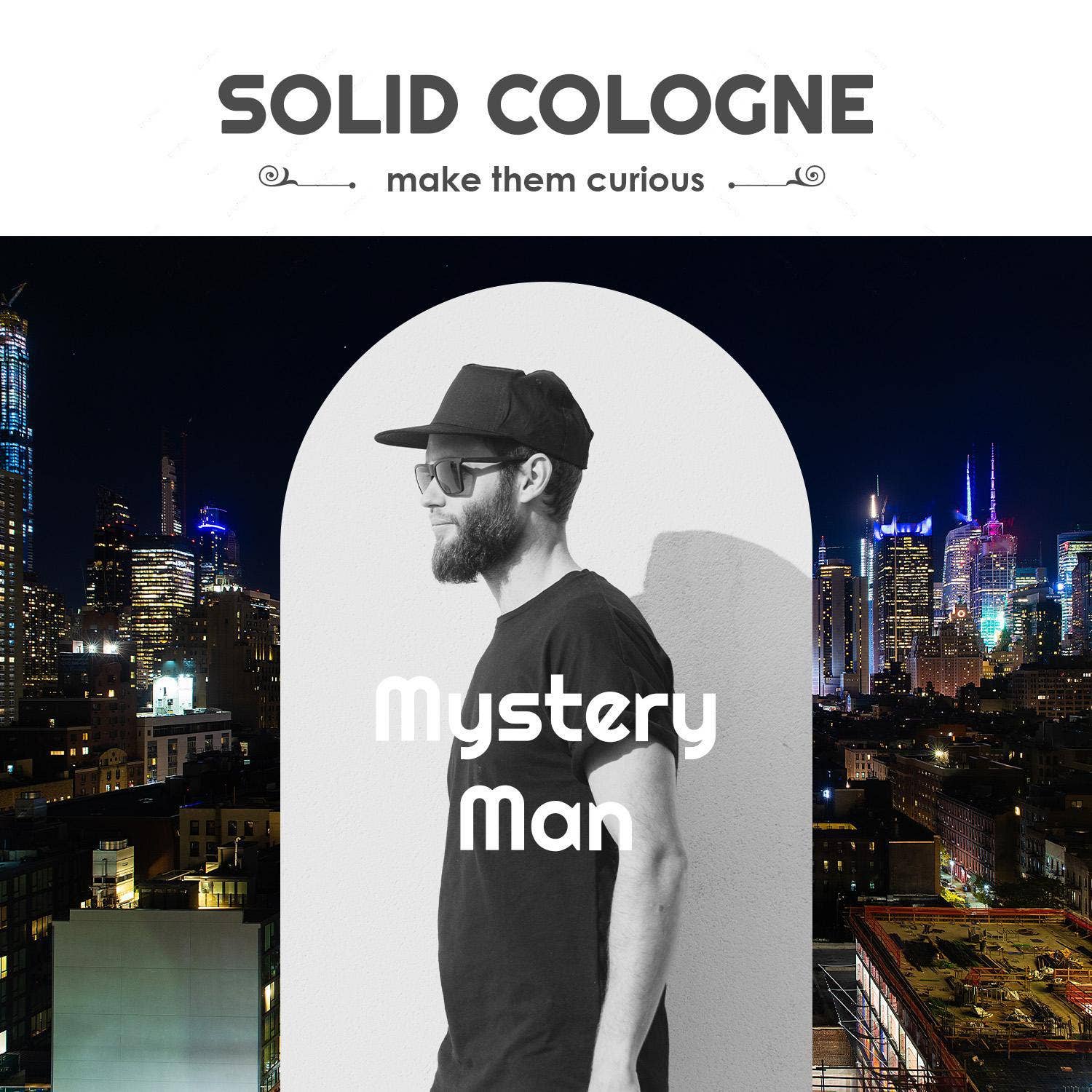 The Man Brand - Wholesale Solid Cologne - Mystery Man Solid Cologne - Vintage Slide Tin - 0.75 Ounce1