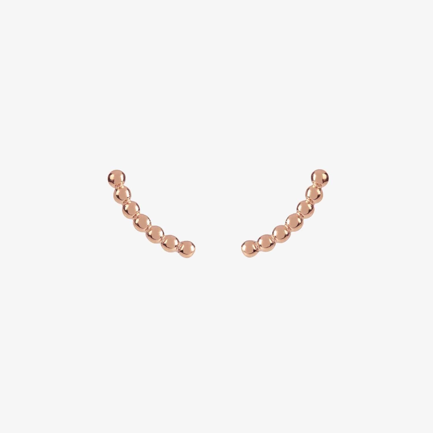 Matthew Calvin - Wholesale Stud/Post Earrings - Curved Beaded Studs - Rose Gold1