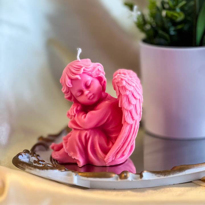 Agaboo Candle - Wholesale Novelty candle - Cherub Baby Candle 4x4in - Angels2