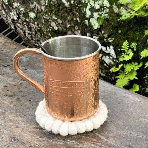 Global Crafts – Engroshandel Bordskånere – Lysegrå Filt Ball Coasters - Sæt af 42