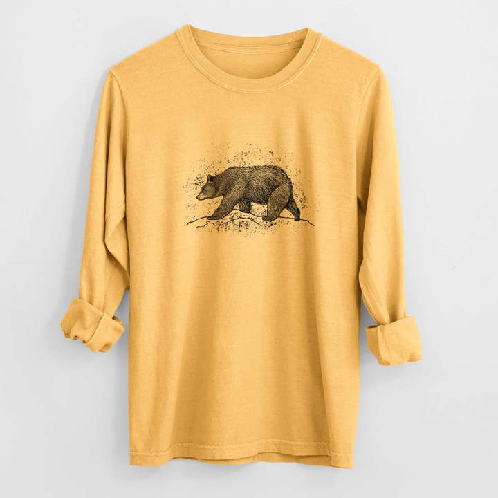 Because Tees - Wholesale Screen Printed T-Shirt - Unisex - Black Bear - Heavyweight 100% Cotton Long Sleeve12