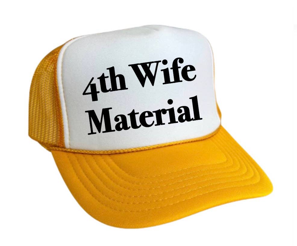 Inappropriate Trucker Hats - Venta al por mayor Gorra trucker - Mujer - Gorra de camionero 4th Wife Material23