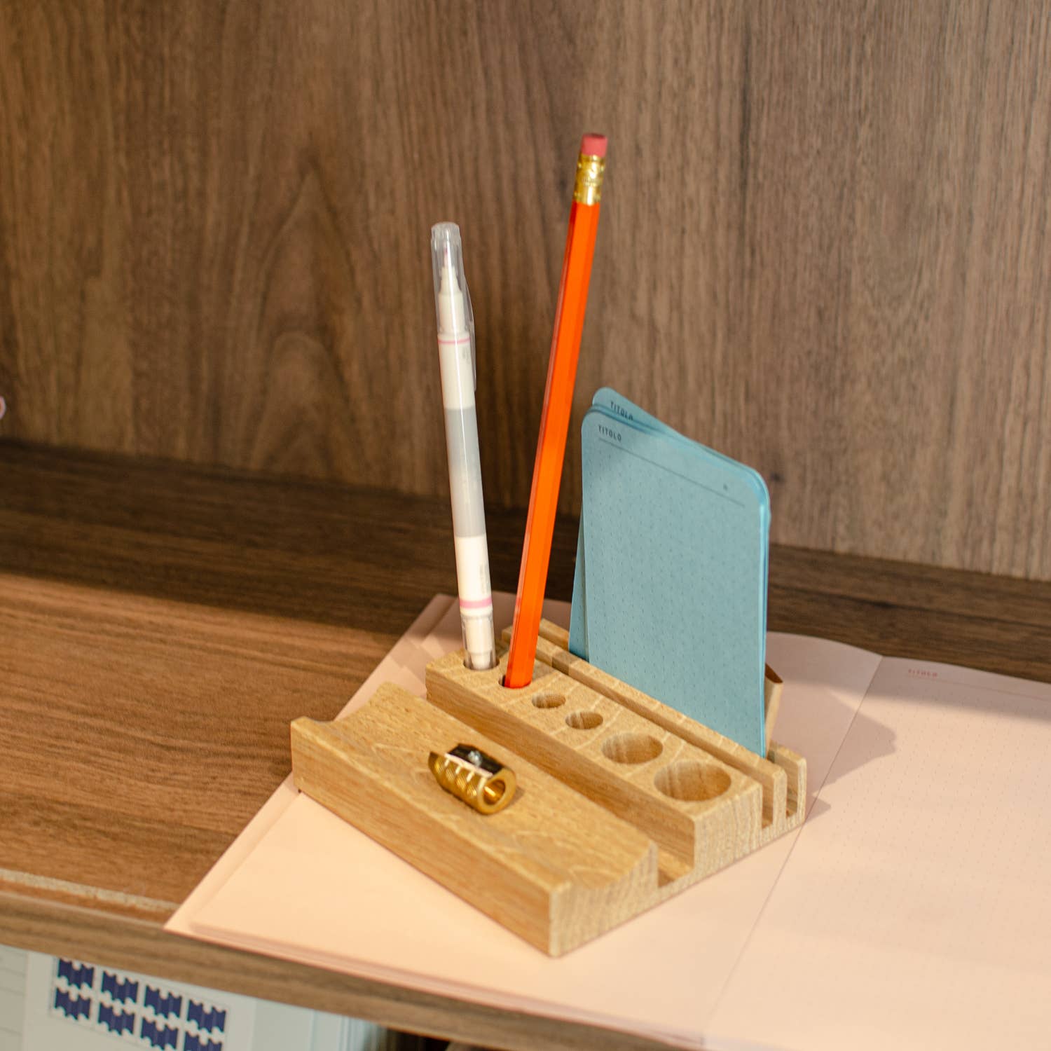 Foglietto - Wholesale Desk Organizer - Wooden Desk Organizer (Small or Large)6