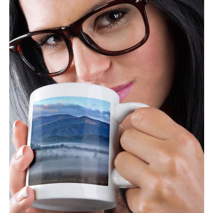 3dRose - Wholesale Coffee Mug - 3dRose, Morning fog lingers in the valley at Cades Cove in the Smoky Mountains, Mug9