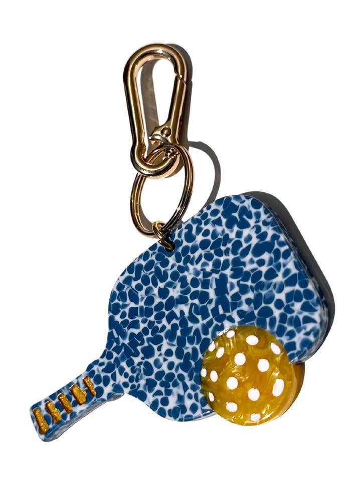 Håndmalet Pickleball Taskevedhæng & Nøglering | Miljøvenlig for engroshandel hos Solar Eclipse