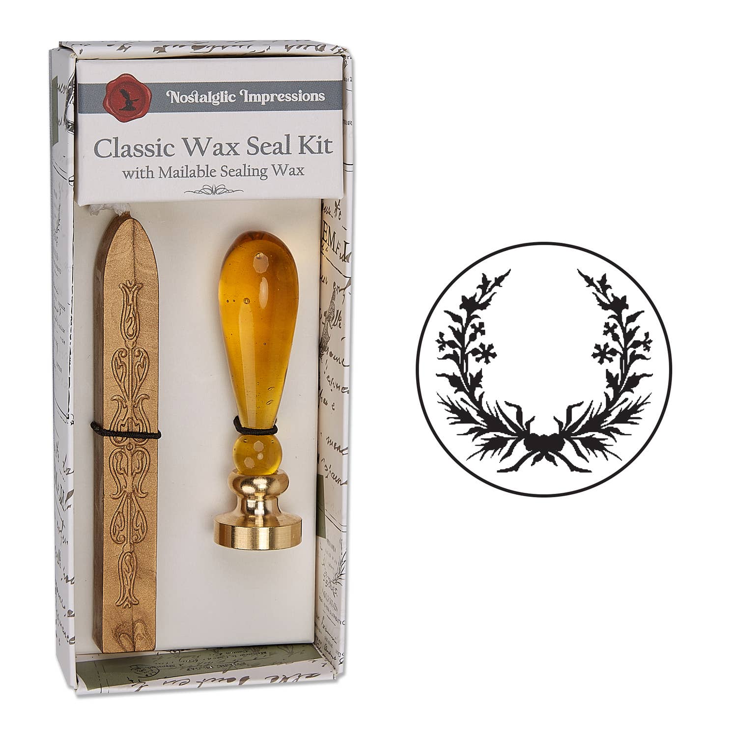 Freund Mayer & Co. - Wholesale Sealing Wax - Murano Glass handle Wax Seal Kits-12 popular symbols10