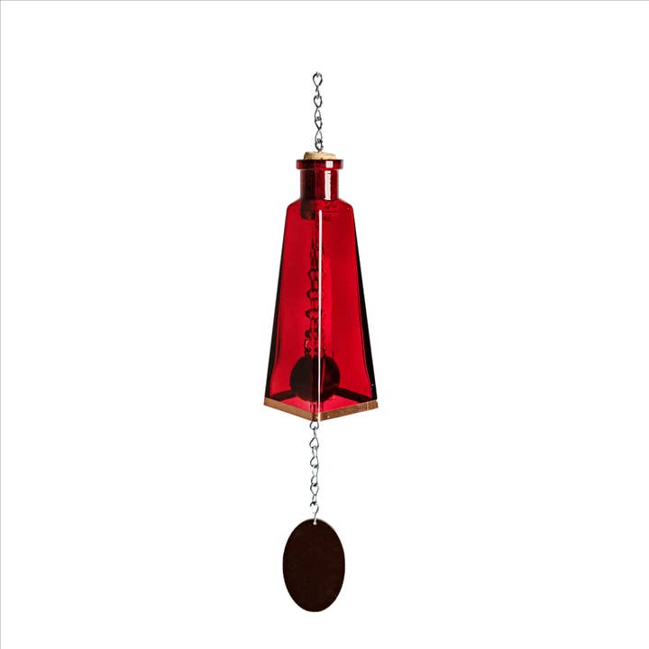 Blue Ridge Mountain Gifts - Wholesale Wind Chime - Glass Wind Chimes Made From Pyramid Shaped Bottles