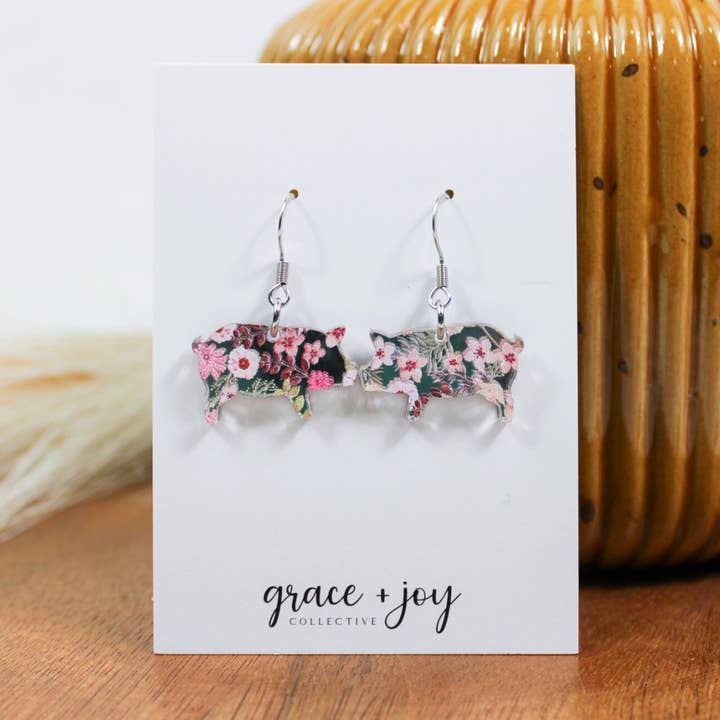 Floral Pig Dangle Earrings, Acrylic Earrings and other Purchase Wholesale pigiami. Free Returns & Net 60 Terms on Faire trending on Faire.