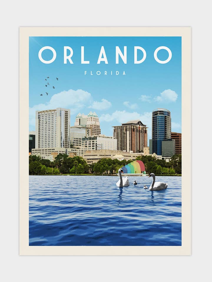 Orlando, Florida - Vintage Travel Print för wholesale av Vintaprints