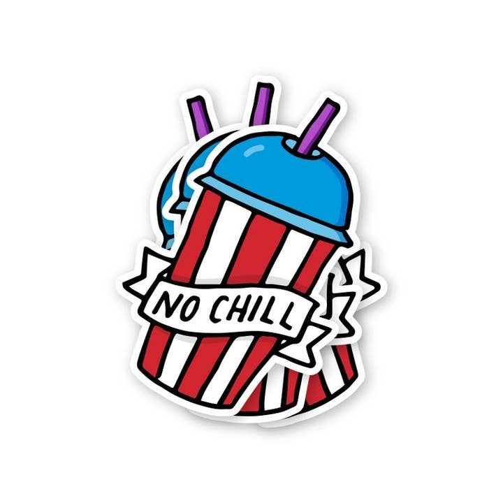 RAD Stickers + Doodads - Vendita all'ingrosso Adesivo - No Chill Icee Slurpee - Adesivo in vinile fustellato1
