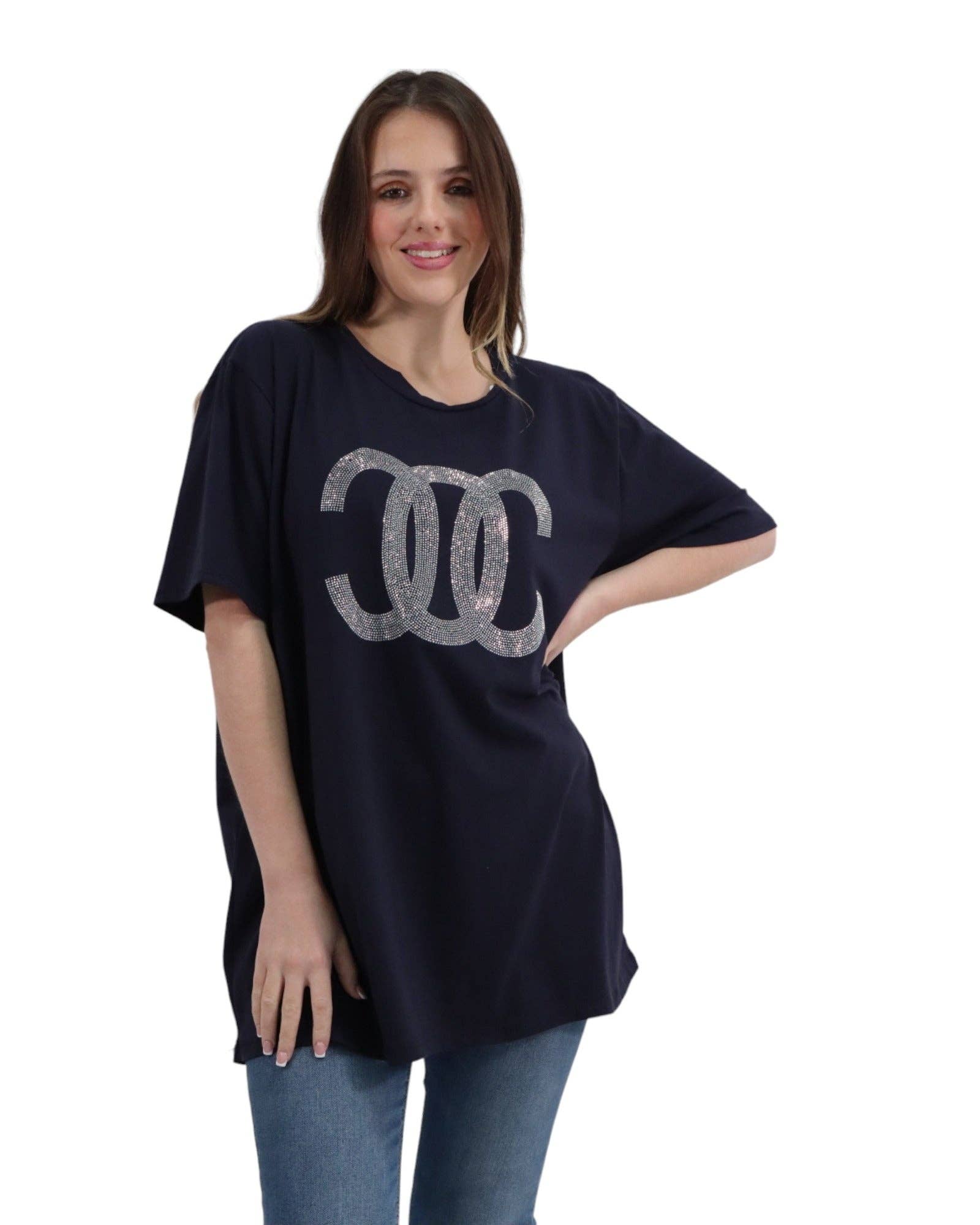 Miss Bold – wholesale Tunic – Women’s – Italian Diamante CC Print T-Shirt22