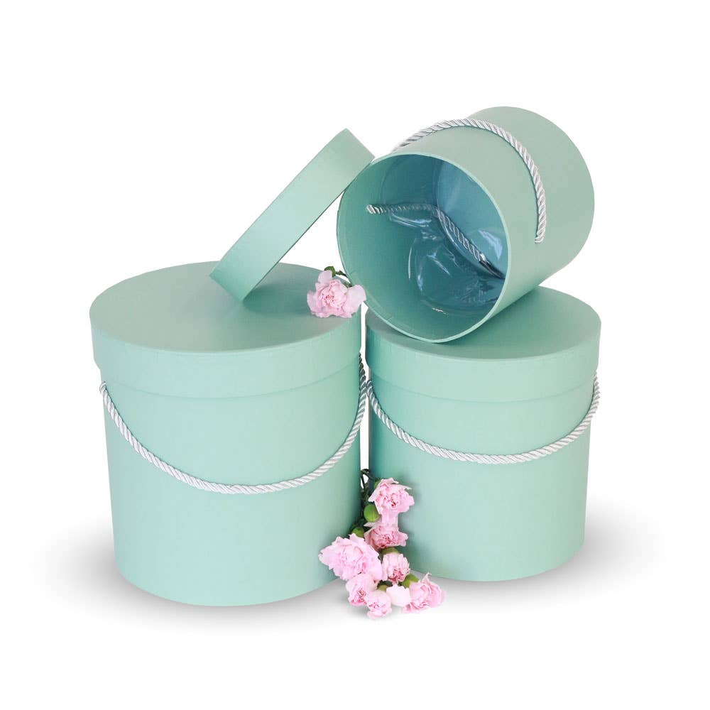 UNIKPACKAGING – wholesale Gift box – Set of 3 Round Flower Boxes with Lids – Gift Packaging3