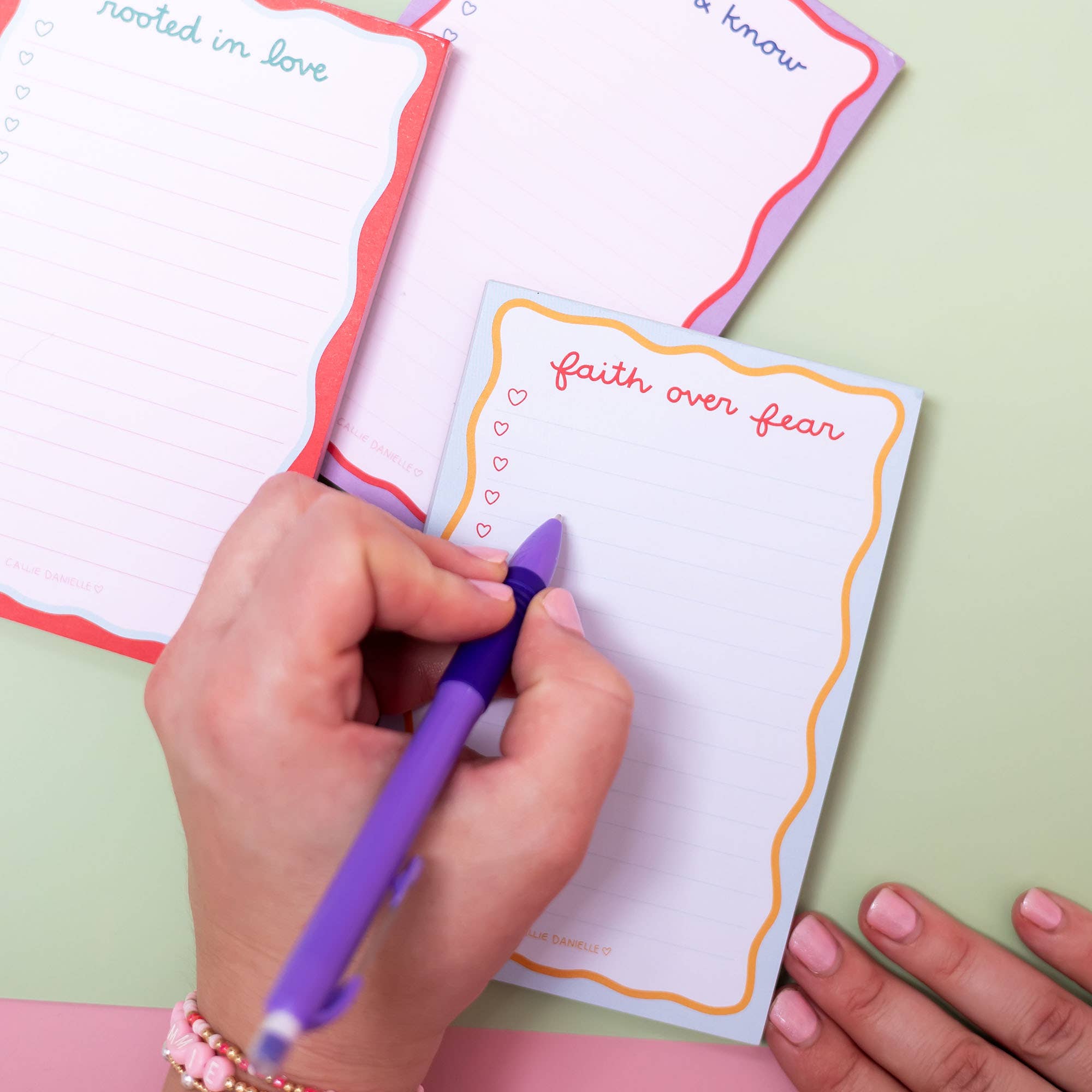 Callie Danielle - Wholesale Notepad - Faith Over Fear Notepad2