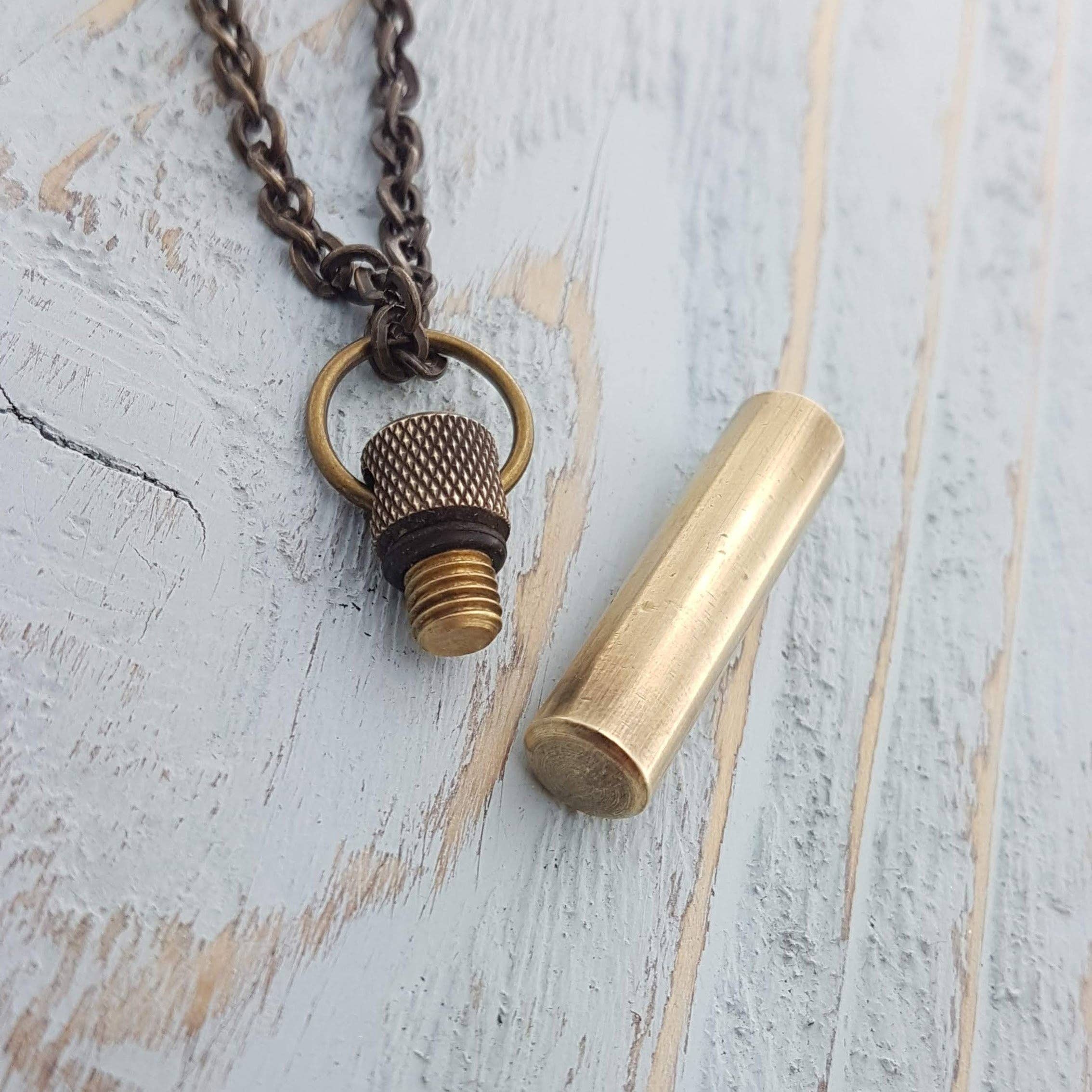 Just Vial - Wholesale Pendant/Charm Necklace - Poison Vial Pendant Necklace - Antique Brass3