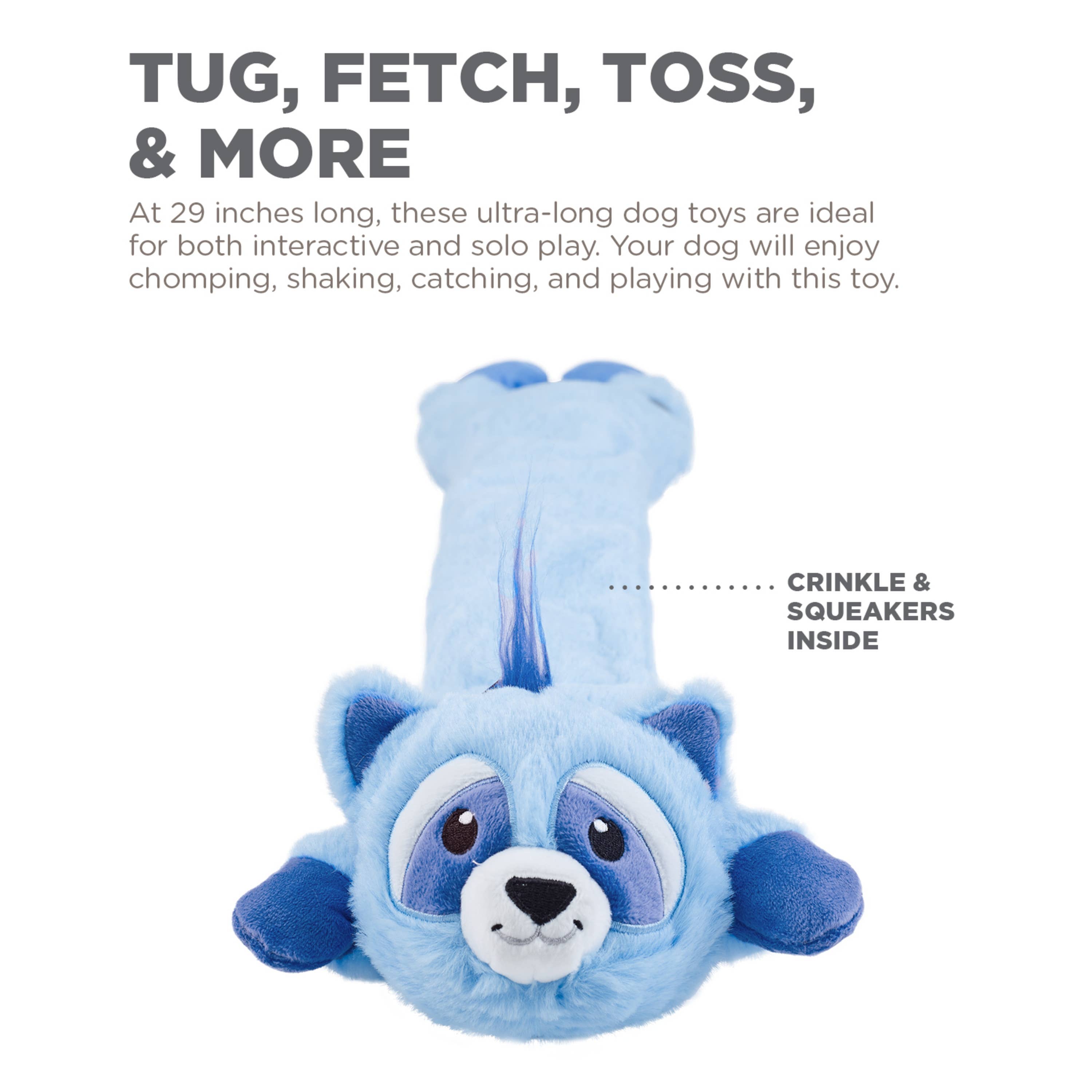 Pet Palette Distribution - Wholesale Pet Toy - Dog - Outward Hound Longidudes Raccoon Plush and Tug Dog Toy3