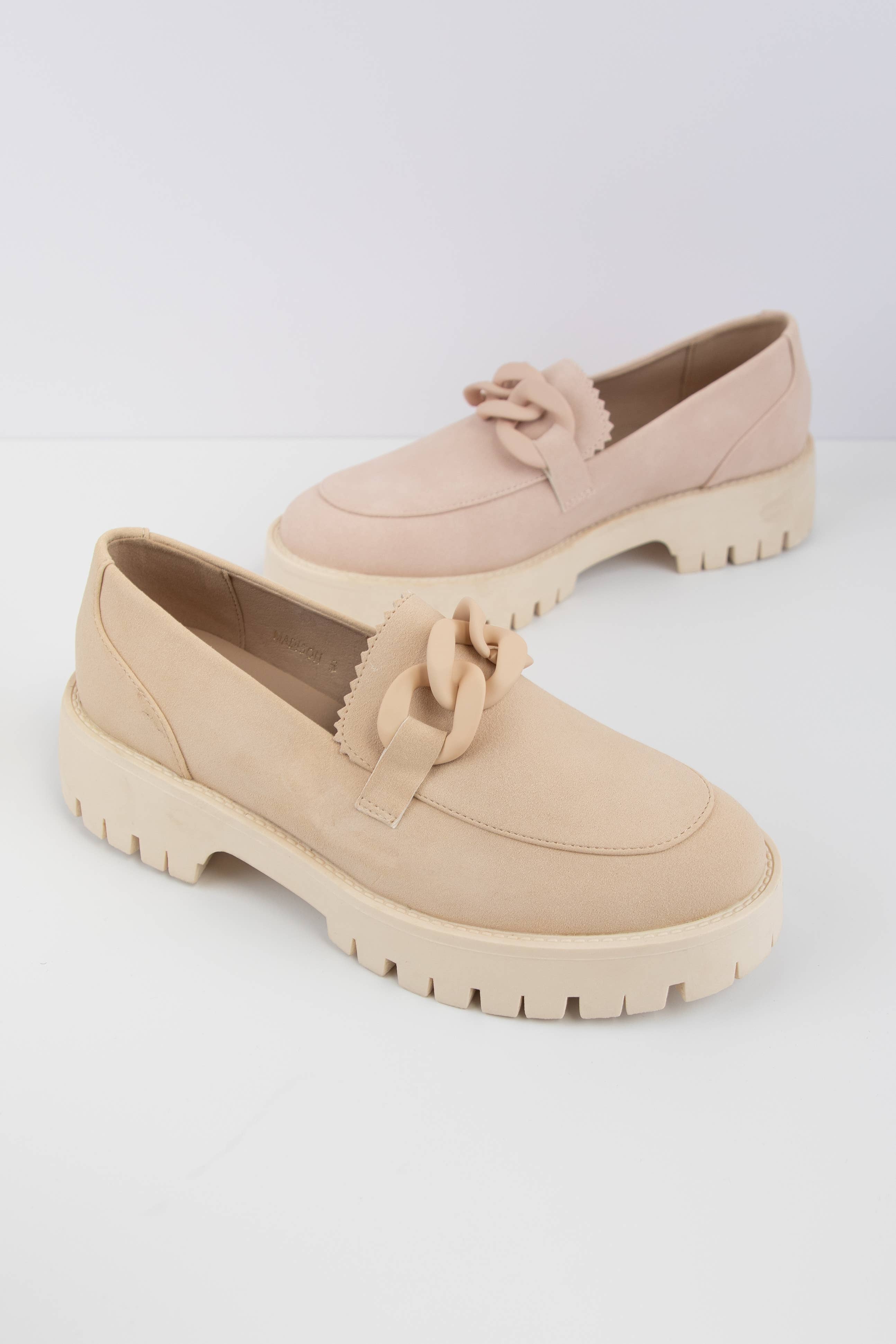 CCOCCI - Wholesale Loafers - Women's - MADISON MATTE FINISHED CHUNKY CHAIN DETAIL LUG SOLE LOAFER6