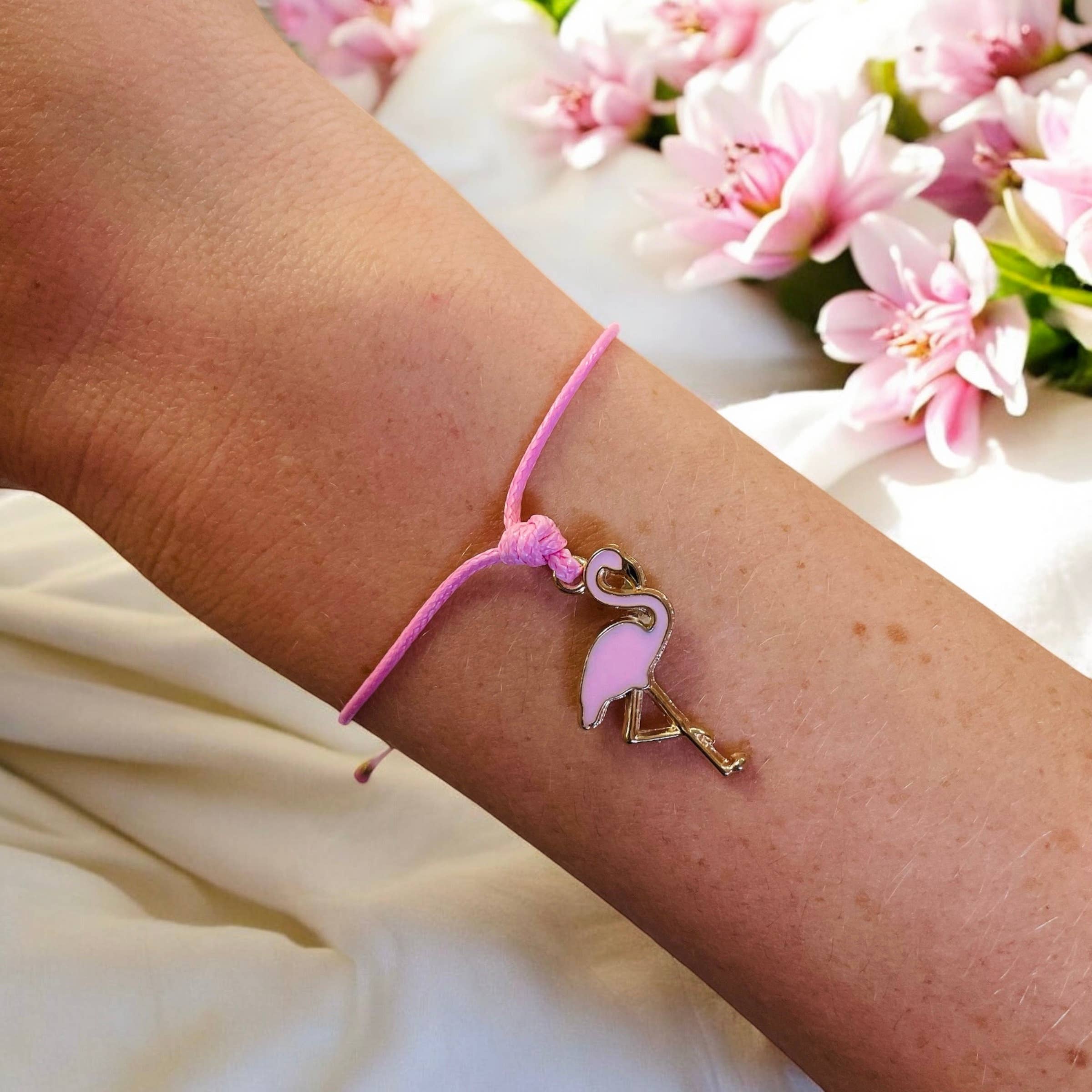 Letterbox Love Bracelets – wholesale Charm/dangle bracelet – Pink Flamingo Bracelet 3