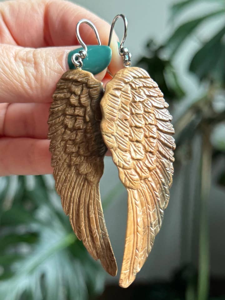 Angel Wing Earrings for wholesale by Ivory Jacks