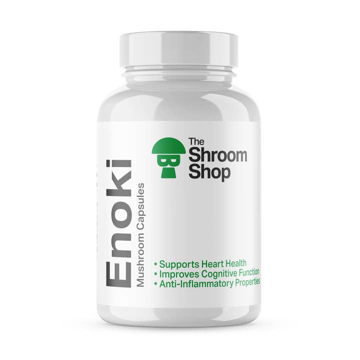 Capsules de champignons Enoki pour la vente par The Shroom Shop