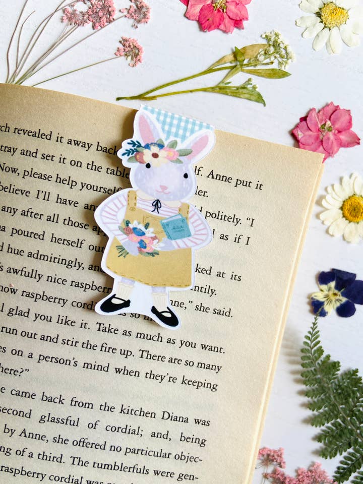 Spring Bunny Magnetic Bookmark for wholesale by Makerie Day