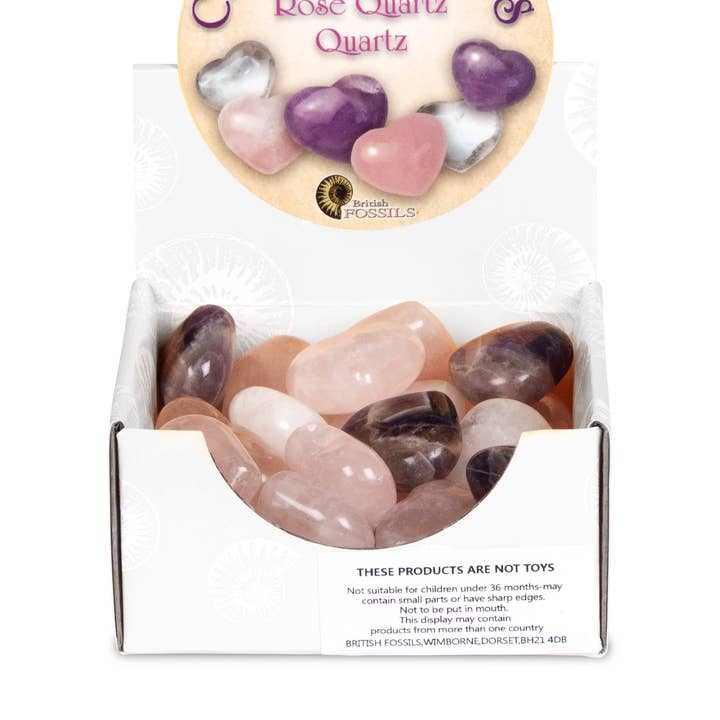 Mini Crystal Heart Pack for wholesale by British Fossils