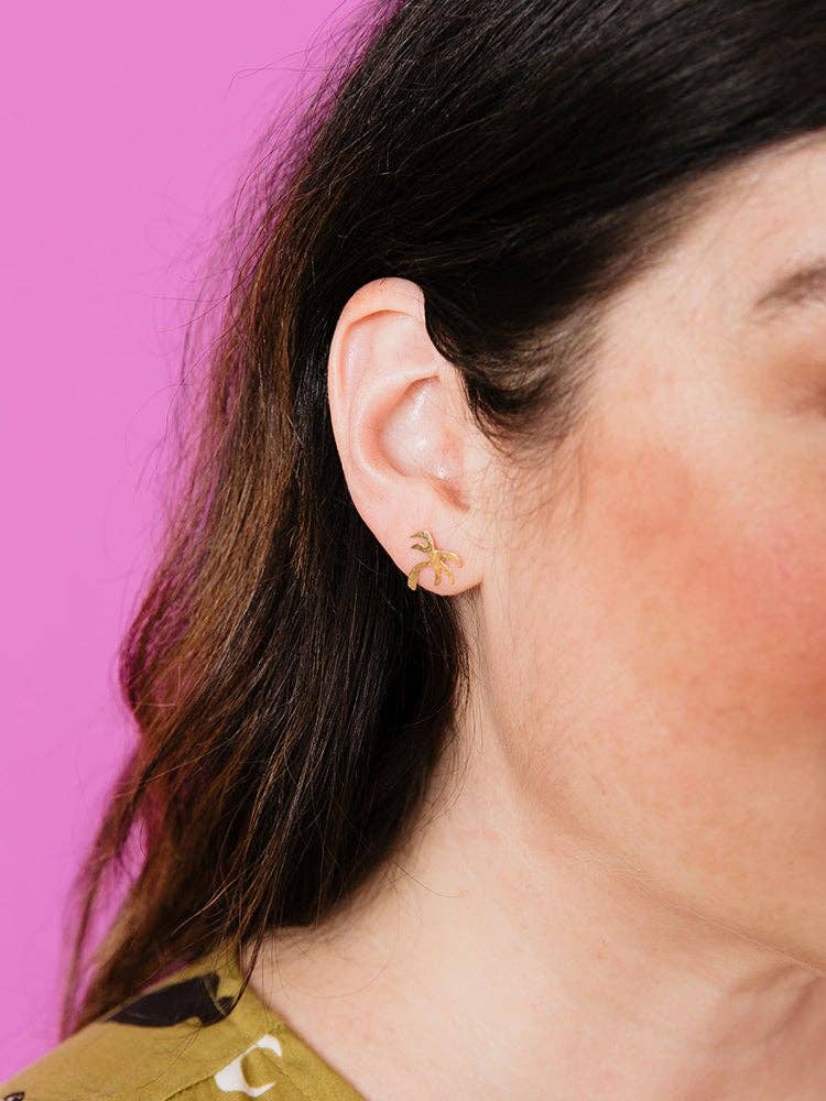 Mata Traders - Venta al por mayor Pendientes de botón/aretes de poste - Pendientes de tuerca de palmera1