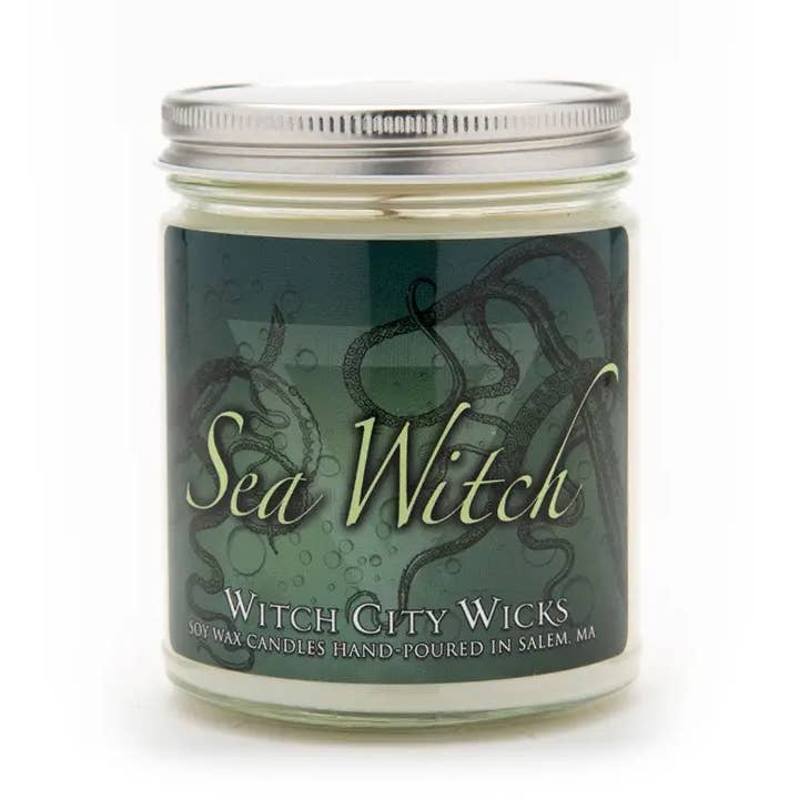 Bougie à la cire de soja Sea Witch | bougie sirène pour la vente par Witch City Wicks